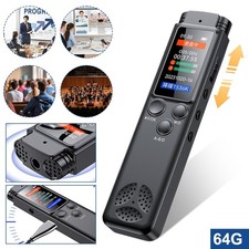 64 GB Digital Diktiergerät Tragbar Aufnahmegerät MP3 Audio Sound Voice Recorder