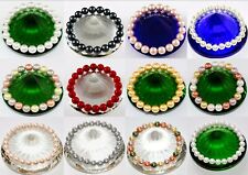 Armbänder,echte Muschelkern Perlen Arm-Band 17-24cm lang 1 St. P. Ø 8 &10 mm neu