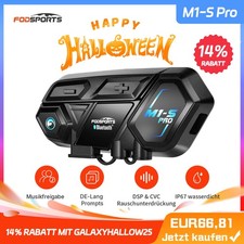 2000m M1-S Pro Intercom Motorrad Headset Helm Gegensprechanlage Bluetooth 5.4 DE