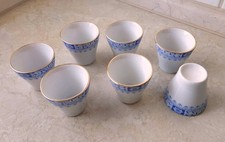 ** Seltmann Weiden, China blau, 7 Eierbecher  **