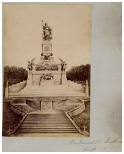 Deutschland, Rüdesheim, Niederwalddenkmal Vintage Albumdruck Albendruck