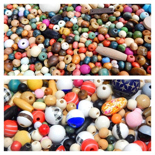 Bunte holzperlen set - bunte,