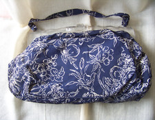 Damen Handtasche, Baumwolle / Seide, Beutelform mit Drehverschluss