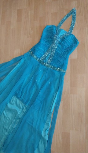 Abendkleid türkis blau 38 - türkis,