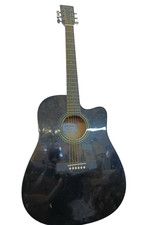 Vintage Axman Elektro akustische Western Gitarre 67280 schwarz Cutaway Gitarre