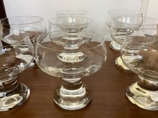 8  Gral  Kristall  Sektschalen A 200 / Panton Ära, mundgeblasen