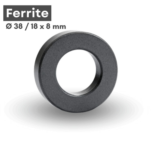 Ferrit ringmagnet 18x8 - ferrit, 38/18x8