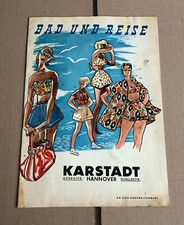 TOP Werbefaltblatt KARSTADT "Bad und Reise" ca. 1955