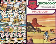 10 OVP 1976 RUBBELBILDER DECOTRANSFER KALKITOS RITTER INDIANER FORMEL 1 RUB ON*