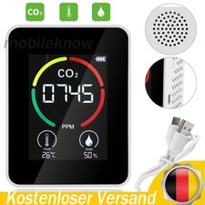 CO2 Messgerät LCD Digital Kohlenmonoxidmelder Lufttester Temperatur Detektor NEU