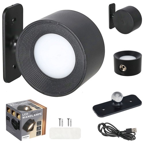Led wandlampe mit - magnet, 360°