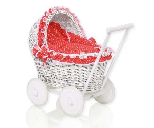 Weißer puppenwagen aus - puppenwagen,