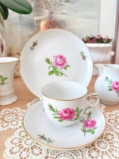 Alt Fürstenberg Porzellan - Rote Rose - Teetassen,  verschiedene Teile - Vintage