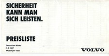 VOLVO Preisliste Modelljahr