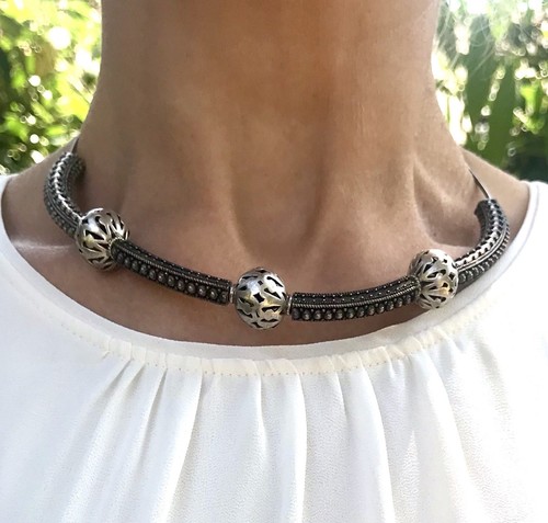 Vintage halsreif silber - vintage,