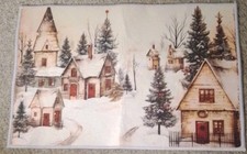 Fußmatte Fußabstreifer Türmatte Fußabtreter Winterdorf Winterlandschaft 60x40cm