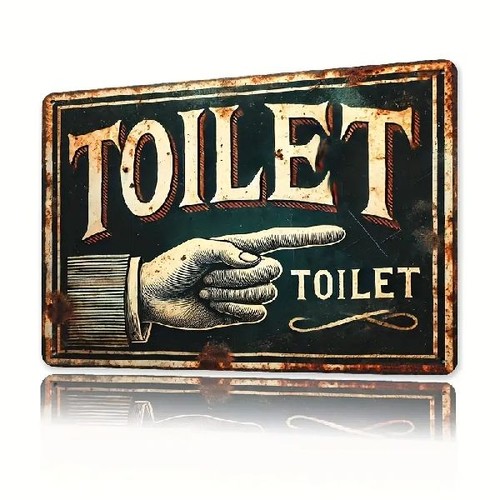 Blechschild wegweiser toilette - blechschild,