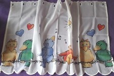 Süsse Marken Kinder Kurz Gardine Weiß Bild Motive 52x84cm NP:9,99 Neuwert.