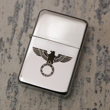 Benzin Feuerzeug Sturmfeuerzeug Retro Chrome Reichsadler Wehrmacht
