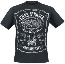 Guns N' Roses T-Shirt Herren Paradise City Label schwarz Band-Merch, Bands