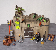 Playmobil große Ritterburg grüne WOLFSRITTER KATAPULT BALLISTE STREITROSS**JTW**