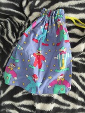HÜBSCHER und PRAKTISCHER spielzeugsack SACK baumwolle CLOWNS selbstgenäht ZIRKUS