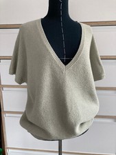 Barbara Lohmann Pullunder Gr. S-L oversized Kaschmere Mix dezenter Gold Lurex