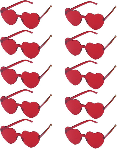 Paar herz sonnenbrille rot - 10,