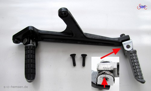 Fussrastenanlage links für