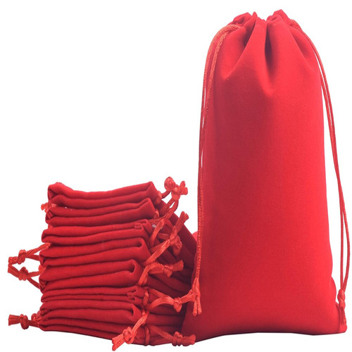 Samtbeutel kordelzug rot - samtbeutel,