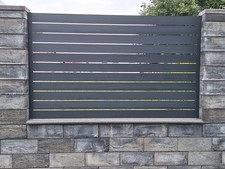 Alu-Zaunpaneel Set höhe 150cm L 200cm Gartenzaun Sichtschutzzaun Windschutz TOP