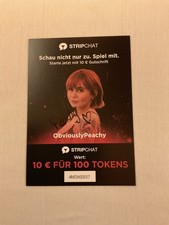 ObviouslyPeachy Autogrammkarte Stripchat Venus 2025 , Erotik Porno