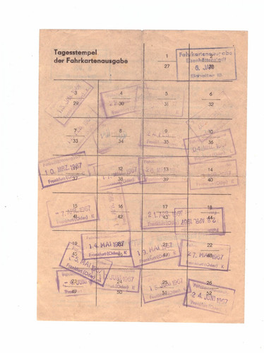 Fahrkarte tagesstempel - fahrkarte,