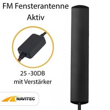 ✅ Auto Antenne FM AKTIV Scheibenantenne KFZ Klebeantenne + ANTENNENVERSTÄRKER ✅