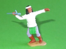Timpo Toys  -  Indianer  Apache  weiß  Speerwerfer