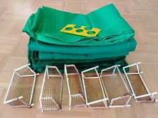 Konvolut Subbuteo Spielfeld,  Joblot Pitches (baize & nylon) Goals, targetboard