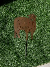 Schaf grasend zum Stecken