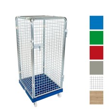 Gitterwagen Rollwagen, 1,5m Kommissionierwagen Wäschewagen Antidiebstahl Rollbox