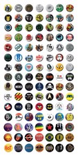 Button, Badge, Ansteck-Pin, 25 mm, DC-Comics, Marvel, Star Wars etc., lizensiert