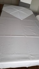 Tischdecke glatt gewebt silbergrau Gr ca 220 x 130 cm Neuwertig  Fleckschutz