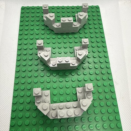 Lego castle zinne altgrau - 3x,