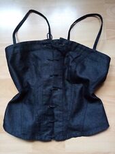 Corsage Jeans Gr 38 schwarz mit Schnürung + Reißverschluss - neuwertig!