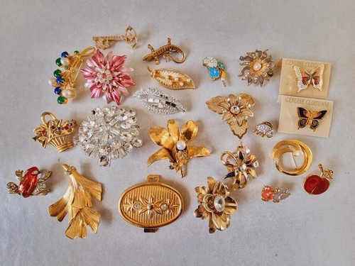 23x vintage broschen tuchclips - vintage,