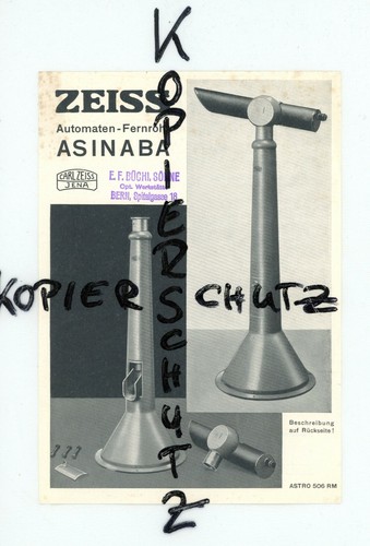 Carl zeiss jena prospektblatt - jena,