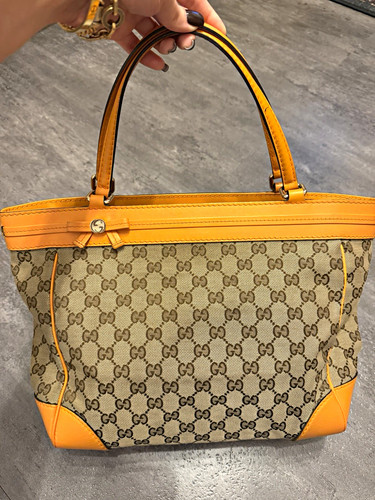 Gucci canvas leder shopper - gucci, canvas/leder
