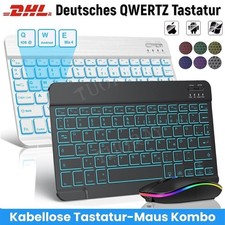 QWERTZ Beleuchtete Tastatur Maus für Lenovo Tab M11 M10 /Plus/HD FHD P11 Deutsch