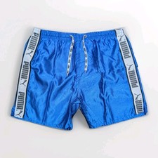 PUMA Glanz Nylon Shorts XL Fußball Turnhose Vintage Retro Handball blau Fitness