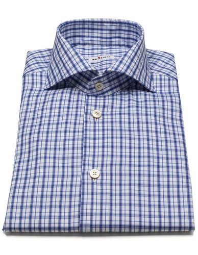 Kiton hemd blau - in, kariert