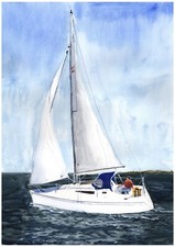 Gemälde einer Jeanneau 24