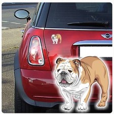 Englische Bulldogge Auto Aufkleber Hund Pfoten Sticker Digitaldruck DA520 